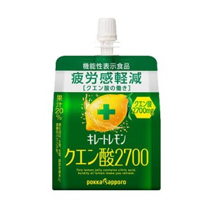 [送料無料] ポッカサッポロ キレートレモン クエン酸2700ゼリー 165gパウチ×30個 【3〜4営業日以内に出荷】 [機能性表示食品]