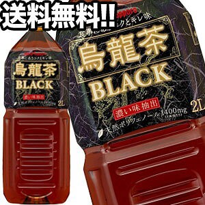 【4〜5営業日以内に出荷】ポッカサッポロ 烏龍茶BLACK 2LPET×12本 6本×2  賞味期限：4ヶ月以上 ［送料無料］