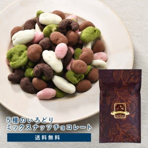 ５種のいろどりミックスナッツチョコレート 200g  チョコ  ナッツチョコ【送料無料】【2〜3営業日以内に出荷】[クール便] チョコレート 