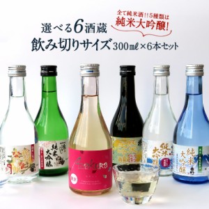 選べる 6酒蔵 飲み切り 300ml サイズ 6本セット［常温］【1〜2営業日以内に出荷】純米大吟醸 純米原酒 ミニ ミニボトル 日本酒 お酒 イエ