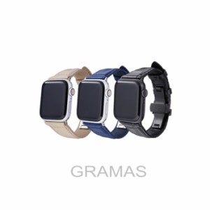 GRAMAS  クロコ調 本革使用 Apple Watch 49/45/44/42 mm 対応・アップルウオッチ バンド