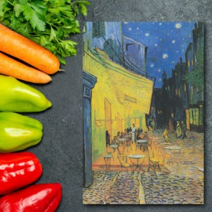 アートパネル アートボード ゴッホ  夜のカフェテラス 60x45 A2 壁掛け 絵 インテリア 名画 絵画 おしゃれ No.01