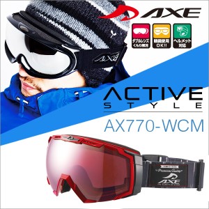 【最安値チャレンジ】★18-19 NEWモデル アックス AX770-WCM RE スノーボードゴーグル スキー ゴーグル AXE スノーゴーグル No.01