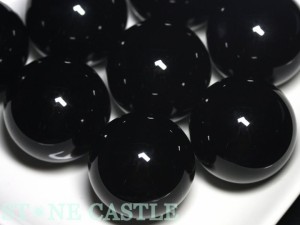 ☆高品質☆【天然石 置き石】丸玉 モリオン(天然黒水晶) (AAA) (約26〜27mm) (鑑別済) パワーストーン