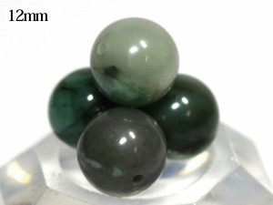 【天然石 丸ビーズ】エメラルド (3A) 12mm  [1粒売り(バラ売り)] パワーストーン