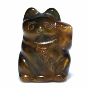 【天然石 彫刻置物】招き猫 「福(左手)」 「財(右手)」 20mm 各種  パワーストーン