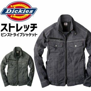 ディッキーズ ストレッチ ピンストライプジャケット D-1111 メンズ レディース Dickies オールシーズン ワークウェア アウトドア 作業服 