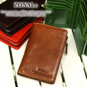 【商品レビュー記入で+5%】ZONALe(ゾナール) RENZINA(レンジナ) ミドルウォレット 二つ折り財布 小銭入れあり 小物 さいふ サイフ イタリ