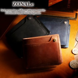 【商品レビュー記入で+5%】ZONALe(ゾナール) VINTAGE(ヴィンテージ) 二つ折り財布 小銭入れあり レザー 革小物31141 メンズ 送料無料