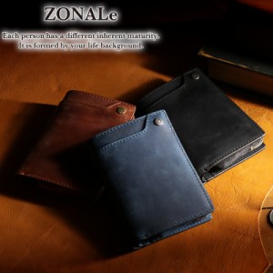 【商品レビュー記入で+5%】ZONALe(ゾナール) VINTAGE(ヴィンテージ) ミドルウォレット 二つ折り財布 縦型 小銭入れあり レザー 革小物 31