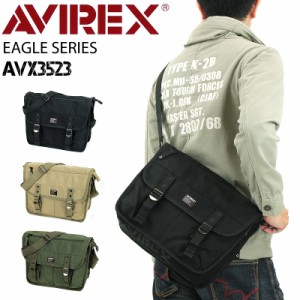 【商品レビュー記入で+5%】AVIREX(アヴィレックス) EAGLE(イーグル) ショルダーバッグ 斜め掛けバッグ A4 AVX3523 メンズ レディース 男