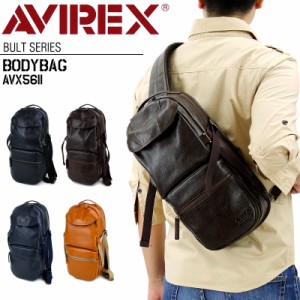 【商品レビュー記入で+5%】AVIREX(アヴィレックス) Bluto(ブルト) ボディバッグ ワンショルダーバッグ 斜め掛けバッグ B5 AVX5611 メンズ