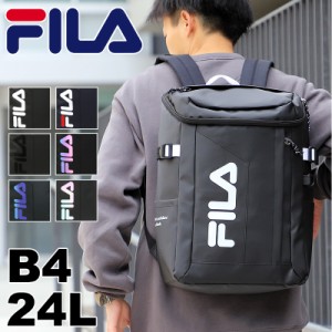 【商品レビュー記入で+5%】FILA フィラ サイン スクエアリュック リュックサック バックパック デイパック 24L 7761 B4 A4 メンズ レディ