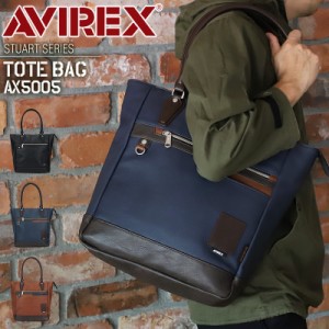 【商品レビュー記入で+5%】アビレックス バッグ トートバッグ メンズ ファスナー付き アヴィレックス AVIREX 男女兼用 ユニセックス ブラ