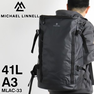 【商品レビューで+5%】マイケルリンネル リュック メンズ 大容量 リュックサック MICHAEL LINNELL MLAC-33 スクエアリュック デイパック 