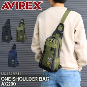 【商品レビュー記入で+5%】AVIREX アヴィレックス アビレックス REGLESS リグレス ボディバッグ メンズ 縦型 ワンショルダーバッグ 斜め