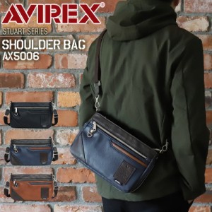 【商品レビュー記入で+5%】アビレックス ショルダーバッグ メンズ AVIREX 斜めがけ かっこいい ブランド 小さめ 拡張 エキスパンダブル 