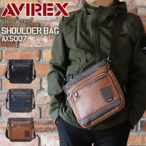 【商品レビュー記入で+5%】アビレックス ショルダーバッグ メンズ AVIREX 斜めがけ かっこいい ブランド 小さめ 拡張 エキスパンダブル 