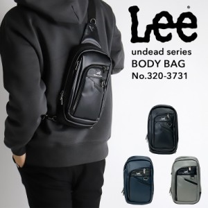 【商品レビュー記入で+5%】リー Lee ボディバッグ undead ブランド シンプル カジュアル 合成皮革 フェイクレザー ミニ 肩掛け 縦型 斜め