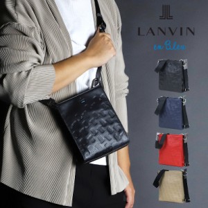 【商品レビュー記入で+5%】ランバンオンブルー ショルダーバッグ メンズ ブランド LANVIN en Bleu ミニショルダーバッグ 小さめ レザー 