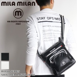 【商品レビュー記入で+5%】ミラミラン バッグ ショルダーバッグ メンズ ブランド MILA MILAN Rosso ロッソ 247101 斜め掛けバッグ B5 普