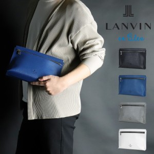 【商品レビュー記入で+5%】ランバンオンブルー バッグ クラッチバッグ メンズ 本革 レザー ブランド 小さめ LANVIN en Bleu ZEBDA ゼブダ