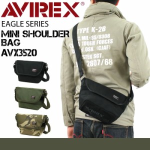 【商品レビュー記入で+5%】AVIREX(アヴィレックス) EAGLE(イーグル) ショルダーバッグ 斜め掛けバッグ A5 AVX3520 メンズ レディース 男