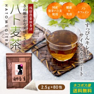 はと麦茶 国産 発芽はと麦茶 ティーバッグ(パック) 200g(2.5g×80包) 水出し可 ハトムギ茶 鳩麦茶 はとむぎ茶 ハト麦茶 残留農薬検査済 