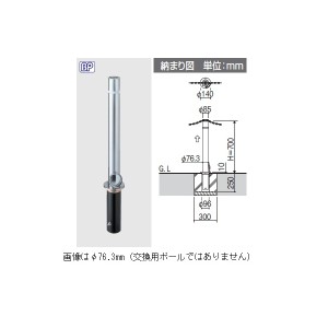 三協アルミ ビポールBP T-76TN φ76mm 取り外し式 チェーン通過タイプ 