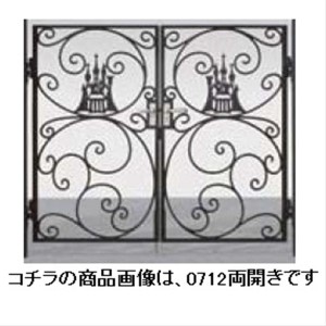 リクシル 新日軽 ディズニー門扉 角門柱式 プリンセスA型（シンデレラ） 0710 両開き ブラック