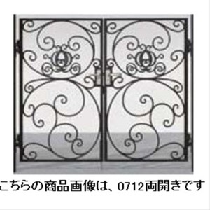 リクシル 新日軽 ディズニー門扉 角門柱式 プリンセスA型（かぼちゃの馬車） 0610 両開き ブラック