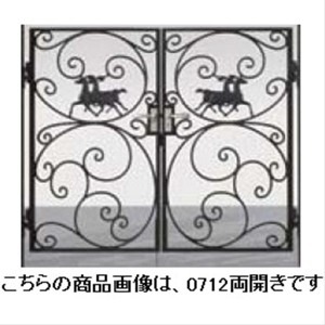 リクシル 新日軽 ディズニー門扉 角門柱式 プリンセスA型（馬） 0810 両開き ブラック