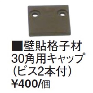 タカショー 人工竹垣材料 エバーなぐりボード用柱 壁貼格子材30角用キャップ（ビス2本付） 『エバーバンブーボ