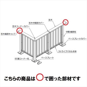 リクシル 樹ら楽ステージ モダンデッキフェンス 笠木部品 笠木端部キャップ（2個入り） 『リクシル』 『ウッド