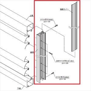 四国化成　防風フェンス　オプション　76：端部カバー(2本1組)　1型用　18用　76TC-18SC　『アルミ