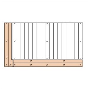 三協アルミ ひとと木2 オプション 2段デッキ（間口+出幅 「片側」) 束連結仕様 1.0間×3尺 『デッキ本