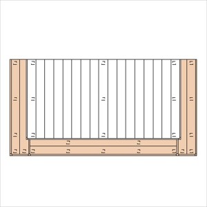 三協アルミ ひとと木2 オプション 2段デッキ（間口+出幅 「両側」) 束連結仕様 1.0間×4尺 『デッキ本