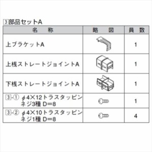 リクシル アルメッシュフェンス3型 部品セットA T-8用 （1セット） 『アルミフェンス 柵』 