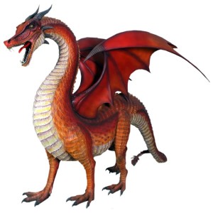 FRP　ドラゴン / Standing Dragon　  fr100043  『恐竜オブジェ　博物館オブジェ　