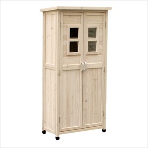 Sスタイル 木製収納庫 SPG-001LWHT ベランダ薄型収納庫1600   『小型 物置小屋 屋外 DIY