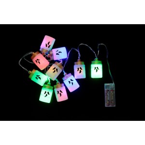 友愛玩具 LEDハロウィンモチーフガーランド LED10pcs.ライトガーランド(ゴーストボトル) HW-15