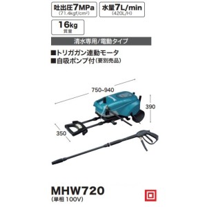 マキタ 高圧洗浄機 MHW720 