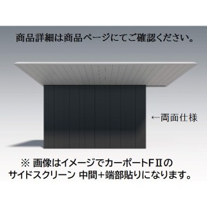 三協アルミ F2 エフツー サイドスクリーン 基本 中間+端部貼り 2222 H20 外面仕様 ※本体と同時購