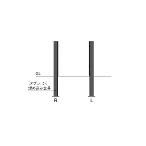 オンリーワン アイアン水栓柱用埋め込み金具左右セット JB3-42405 