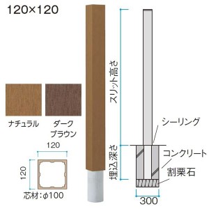 タカショー　エバーエコウッドフェンス　スリットフェンス　120×120　H1400　 