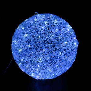 友愛玩具 LEDクリスタル ボールΦ30(ブルー&ホワイト) WG-23390BW 『クリスマス 屋外 LED