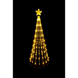 友愛玩具 LEDコーンツリー 150cm(ゴールド) WG-1319GO 『クリスマス 屋外 LED イルミネ