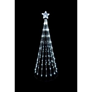 友愛玩具 LEDコーンツリー 150cm(ホワイト) WG-1319WH 『クリスマス 屋外 LED イルミネ