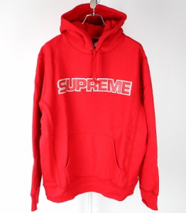 シュプリーム Supreme ロゴ パーカー スウェット トレーナー スエット レッド 新品同様 サイズL z0015 【中古】の通販はau