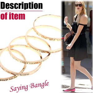 Saying Bangle　メッセージブレスレット バングル